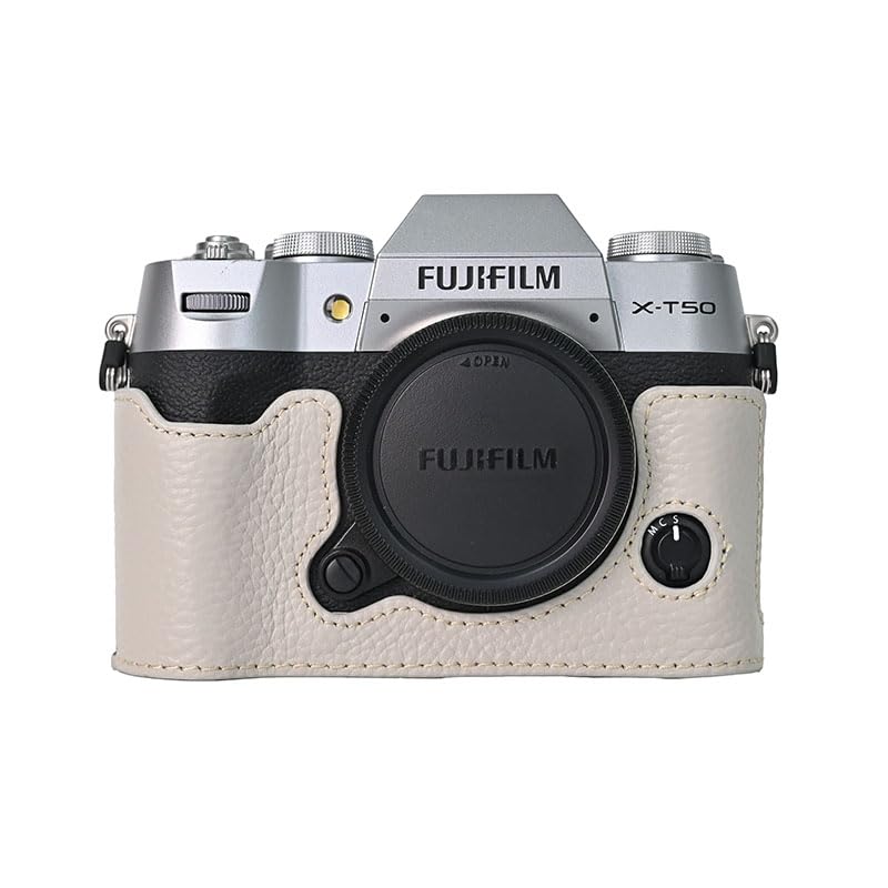 本革カメラケース 富士フイルム FUJIFILM xt50用 Amazon.com: TYUANDOUER X-T50 XT50 Case - Genuine Leather Half Case